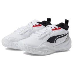 PUMA Kids Playmaker Pro Plus (Big Kid) Ash GrayFor All Time RedPUMA Black