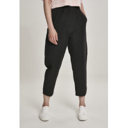 Women's Cropped Trousers High Waist Black