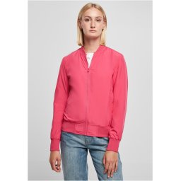 Women's Light Bomber Jacket hibiscus pink