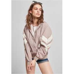 Women's Crinkle Batwing jacket dukrose/whitesand