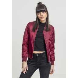 Women's Basic Bomber Jacket burgundy