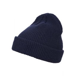 Long knitted hat in a navy design