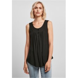 Women's viscose top with buttons in black