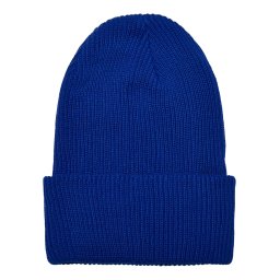 Cap made of recycled yarn, ribbed knit Royalblue