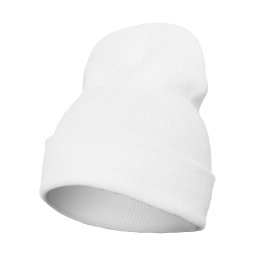 Long heavyweight cap white