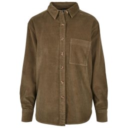 Doamnelor Corduroy oversized Shirt olive
