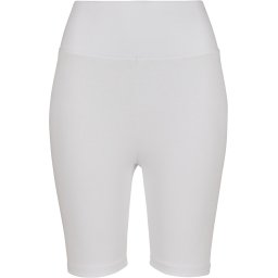 Women's high-waisted cycling shorts white