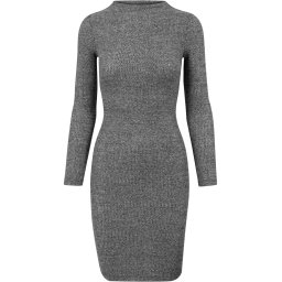 Women's ribbed dress URBAN CLASSICS - grey