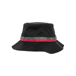 Stripe Bucket Hat Black/Tan/Green
