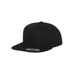 Classic 5 panel snapback blk/blk