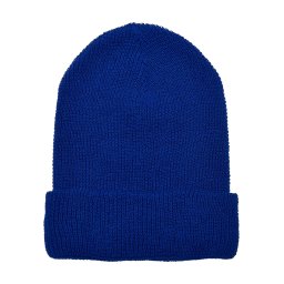 Recycled Waffle Knit Beanie royalblue yarn