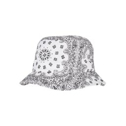 Bandana Print Bucket Hat White