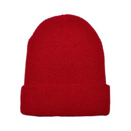 Recycled Waffle Knit Beanie Red