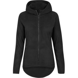 Women's Polar Fleece Zip-Up Hoodie in Black