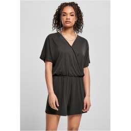 Women's short modal jumpsuit in black