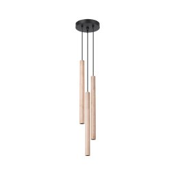 Lustră pe cablu Sollux SL.1268 PASTELO 3xG9/8W/230V lemn