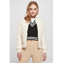 Women's Diamond Quilt Nylon Jacket Whitesand