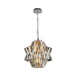 Lustră de cristal pe lanț CROWN 4xE14/40W/230V crom