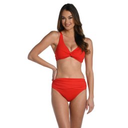 La Blanca Island Goddess Underwire Twist Front Bra Cherry