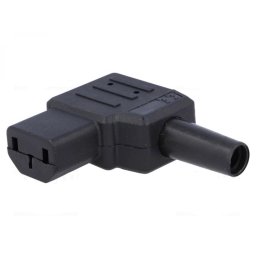 Conector de alimentare 250V/10A IEC C13 unghi, PC-114