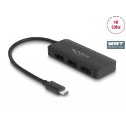 Multiplicator USB type C (DP Alt Mode) la 3 x DisplayPort MST 4K60Hz, Delock 88041