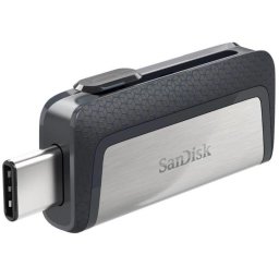 Stick USB Sandisk Ultra Dual Drive, 256GB, USB 3.1 (Gri/Negru)