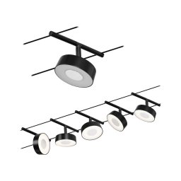 Paulmann 94479 - Set 5x LED/5W, sistem complet cu cablu CIRCLE, 230V, negru