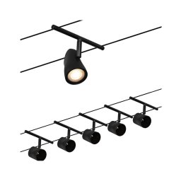 Paulmann 94469 - Set 5xGU5,3/10W, sistem complet pe cablu CUP, 230V, negru