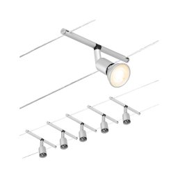 Paulmann 94442 - Set 5x GU5.3/10W, sistem complet cu cablu SALT 230V, crom mat