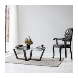 Măsuță de cafea AMALFI 35x105 cm pin/transparent