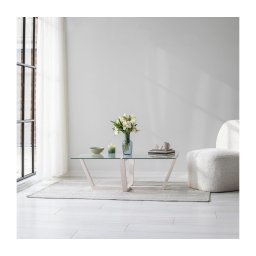 Măsuță de cafea AMALFI 35x105 cm pin/transparent