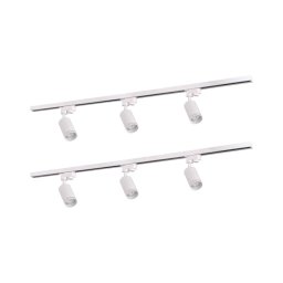 Spot pentru sistem de șină PARIS 6xGU10/10W/230V +2x1 m sistem de șină