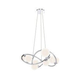 Lustră LED pe cablu NANCY Wofi 7014-807 8xG9/3,5W/230V crom lucios