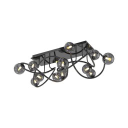 Lustră LED aplicată NANCY Wofi 9014-1205 12xG9/3,5W/230V negru/crom