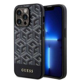 Husa Guess GCube Stripes MagSafe pentru iPhone 15 Pro Negru