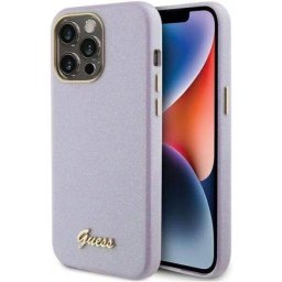 Husa Guess Glitter Full Wrapped pentru iPhone 15 Pro Lilac
