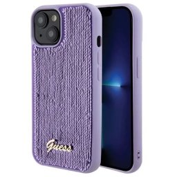 Husa iPhone 15 6.1" magenta husă silicon Script Metal Logo & Frame