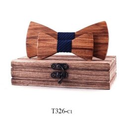 Mahoosive 2pcs Papion din lemn combo T326 tată + fiu