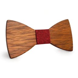 Mahoosive Dřevěný motýlek s kapesníčkem a manžetovými knoflíčky MAH74-C1