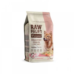 Hrana uscata pentru caini adulti, RAW PALEO HEALTHY GRAIN, somon, 10 kg