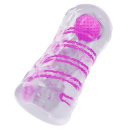 Pretty Love Fantasy Male Masturbator with Internal Spiral & Balls Transparent