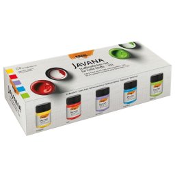 Vopsea pentru textile deschise la culoare Javana XXL, set 5 buc x 50 ml