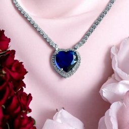 Colier Borealy Sapphire Titanic Heart of the Ocean