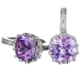 Cercei Borealy Sapphire 3 Carate Lilac