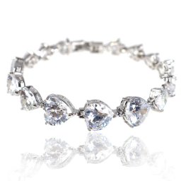 Bratara Borealy Hearts White