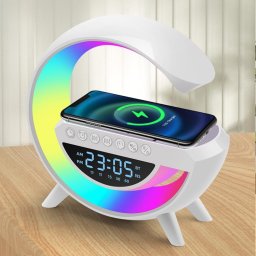 Life Assistant - Multifunction Ceas, Speaker, Lampa, Difuzor multifunctional, incarcator wireless