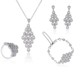 Set Borealy Medalion, Cercei, Bratara si Inel Venetian Lady