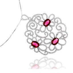 Colier Borealy Argint 925 Ruby Dantelle Catherine