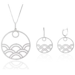 Set Borealy Argint 925 Colier si Cercei Dantelle de la Mer