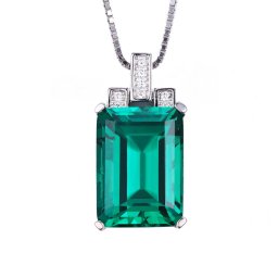 Colier Smarald 6 carate Argint Cocktail Charm